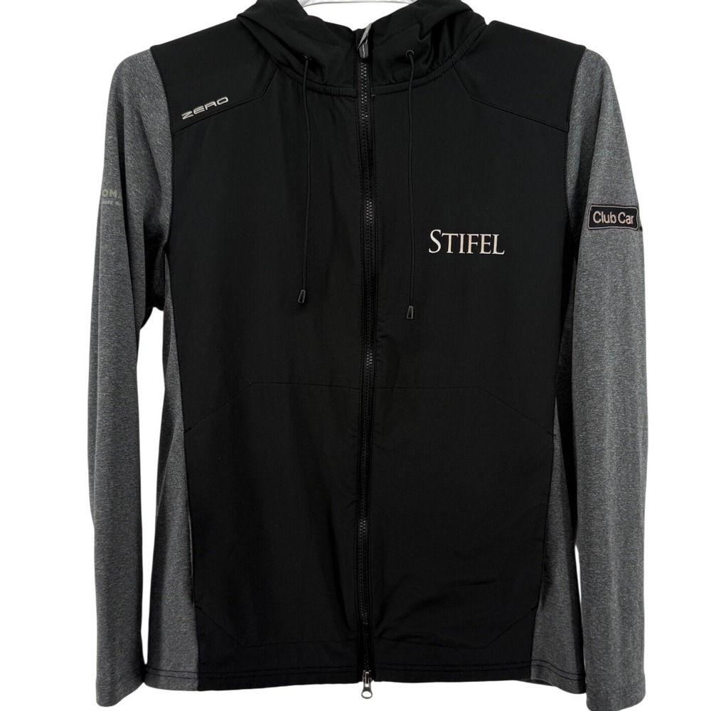 Zero Restriction Mens M Stifel Club Car Full Zip Technical Golf Hoodie Jacket